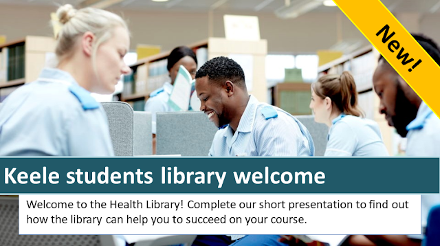 group of students studying in the Health Library