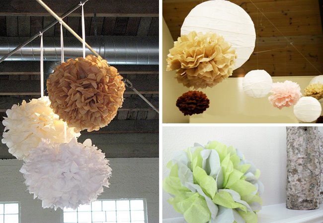 Anyone planning to make some for their wedding tissue pom poms wedding
