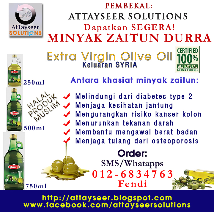 ATTAYSEER SOLUTIONS -002162344-K: Minyak Zaitun