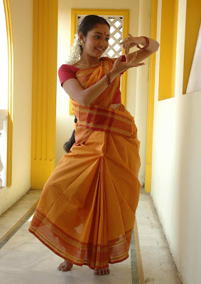 Tamil Actress Maya Unni in Orange Saree Photos