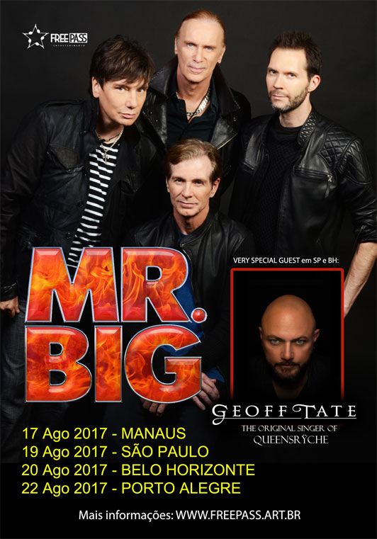 Mr. Big e Geoff Tate  voltam ao Brasil mês que vem