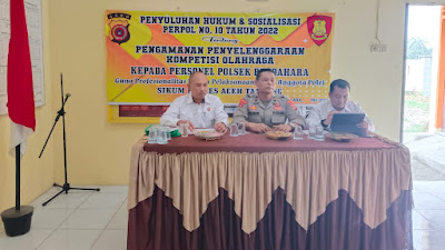 Sikum Polres Aceh Tamiang Mengelar Penyuluhan hukum Di Polsek Bendahara