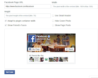 facebook like box for blogger