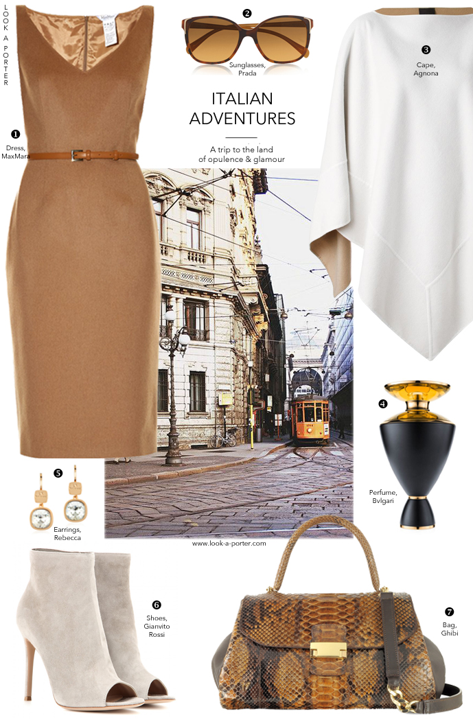 An autumn outfit inspired by Italian fashion and Milan fashion week and styled with Max Mara, Agnona, Gianvito Rossi, Ghibi, Prada, Rebecca, Bvglari. Via www.look-a-porter.com style & fashion blog outfit inspiration daily.