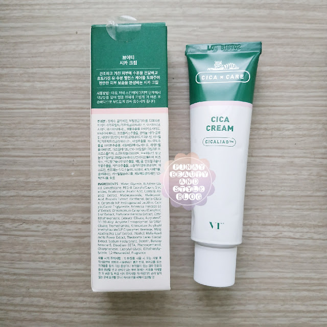 VT Cosmetics Cica Cream Review ingredients