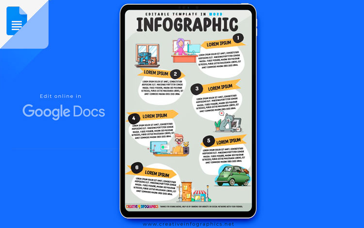 Google Docs infographic template creative design