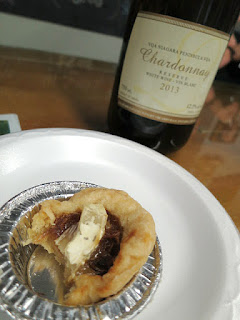 Itty Bitty Pie Company Brie and Caramelized Onions Pie with 2013 Legends Estates Chardonnay Reserve