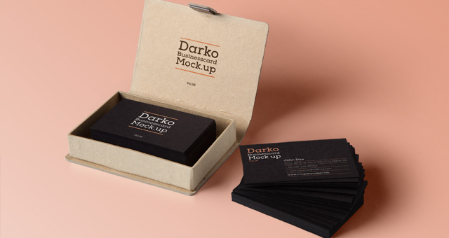 Dark Business Card Mock-Up