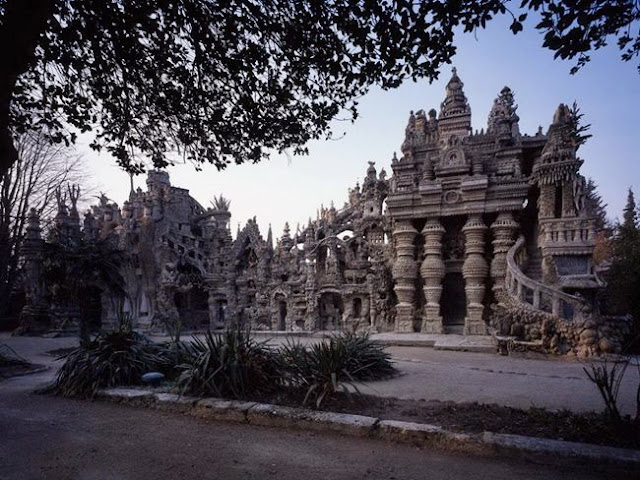 Le Palais Ideal (Ideal Palace) in Hauterives, France. Built usual French postman Ferdinand Cheval enthusiast for 33 years (1879-1912).