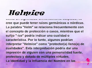 significado del nombre Helmice