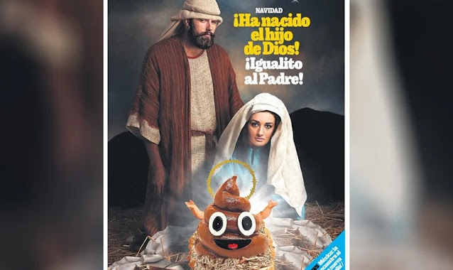 Revista espanhola é acusada de crime religioso por capa blasfema