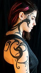 tribal tattoos on shoulder for girls