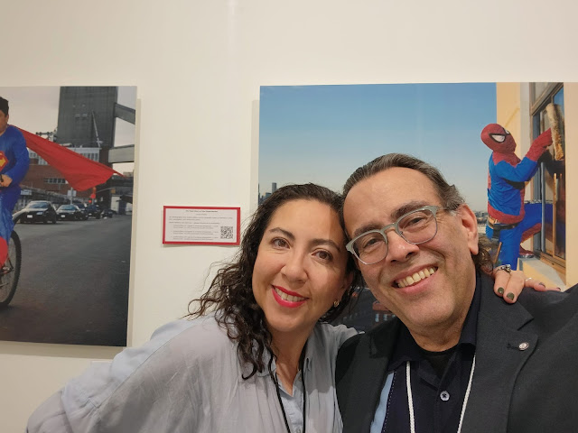 Dulce Pinzon and Lenny Campello circa 2022 at VOLTA Art fair in NYC