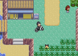 Pokemon Quetzal para GBA Giovanni del Team Rocket en Motocicleta