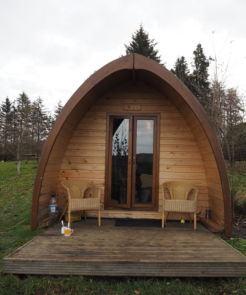 Breakfast on the porch - a dog friendly glamping pod