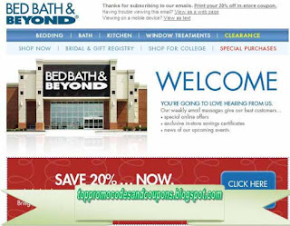 Free Printable Bed Bath and Beyond Coupons