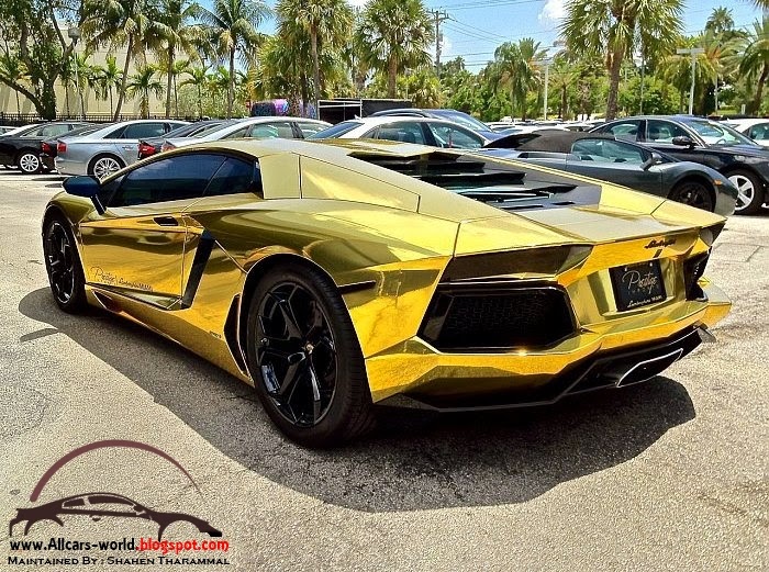 Automotive News: Lamborghini Aventador Wrapped In Gold Chrome