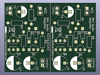 Mini audio amplifier PCB