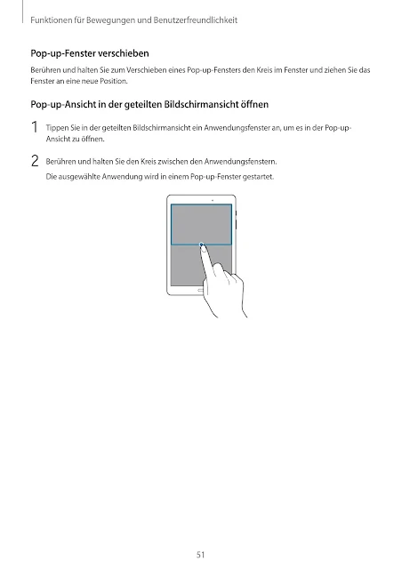 Bedienungsanleitung Handbuch Benutzerhandbuch Samsung Galaxy Tab A SM-T550 SM-P550 Tablet