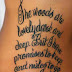 Love Quote On Women Full Back Xmas Tattoos