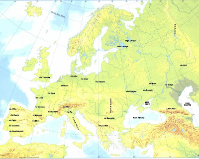 mapa europa fisico. mapa de europa para colorear.