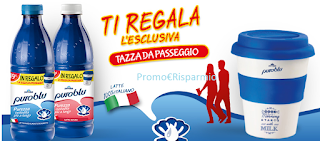 Logo Puro Blu Parmalat ti regala la Tazza da passeggio