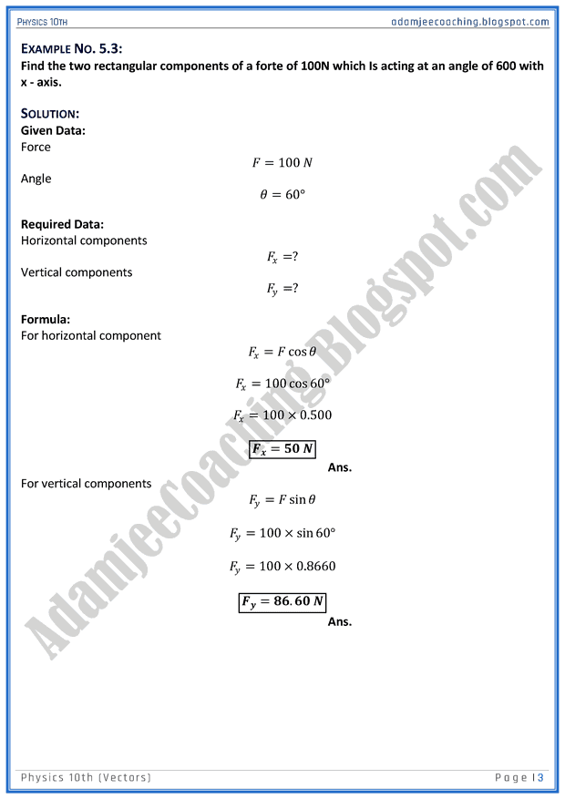 vectors-solved-numericals-physics-10th