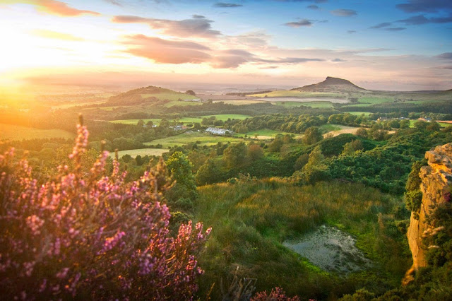 roseberry topping walk sunset, north york moors