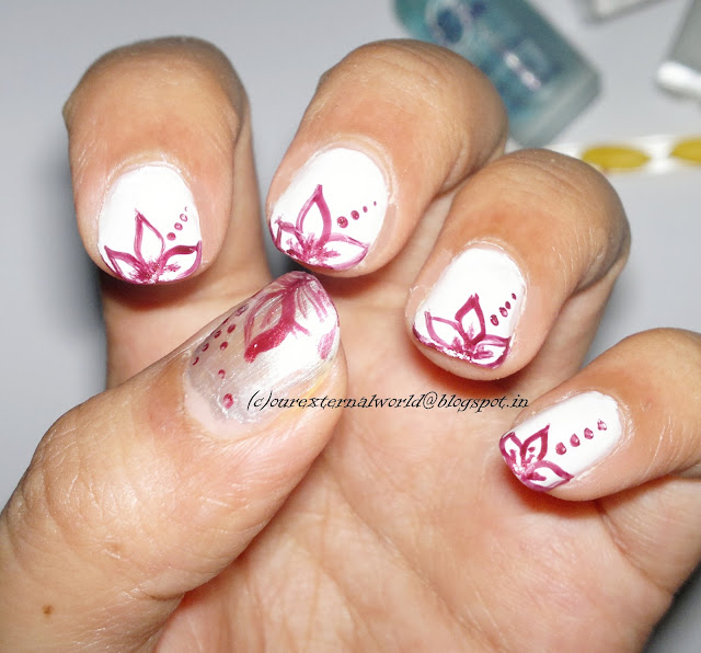 Girly Girl Nail Art Challenge - Delicate and Elegant - Floral French Tips