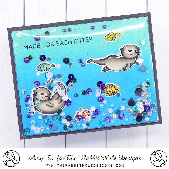 Otterly Adore Stamp and Die Set illustrated by Agota Pop, Sea-ing is Believing Stamp and Die Set illustrated by Agota Pop, A2 Shaker Acetate Sheets by The Rabbit Hole Designs #therabbitholedesignsllc #therabbitholedesigns #trhd