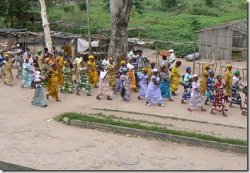 women marching