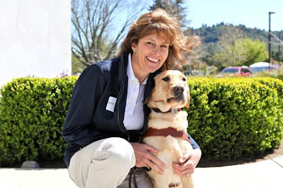 Karen Schierholtz and Guide Dog
