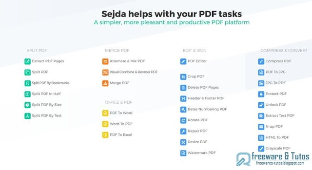 Sejda PDF : une nouvelle suite en ligne d'édition de PDF