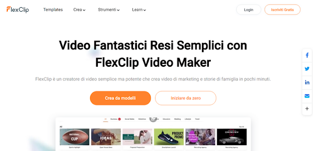 FlexClip online video maker gratis