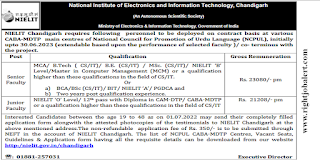 Computer Science or Information Technology Engineering Jobs in NIELIT