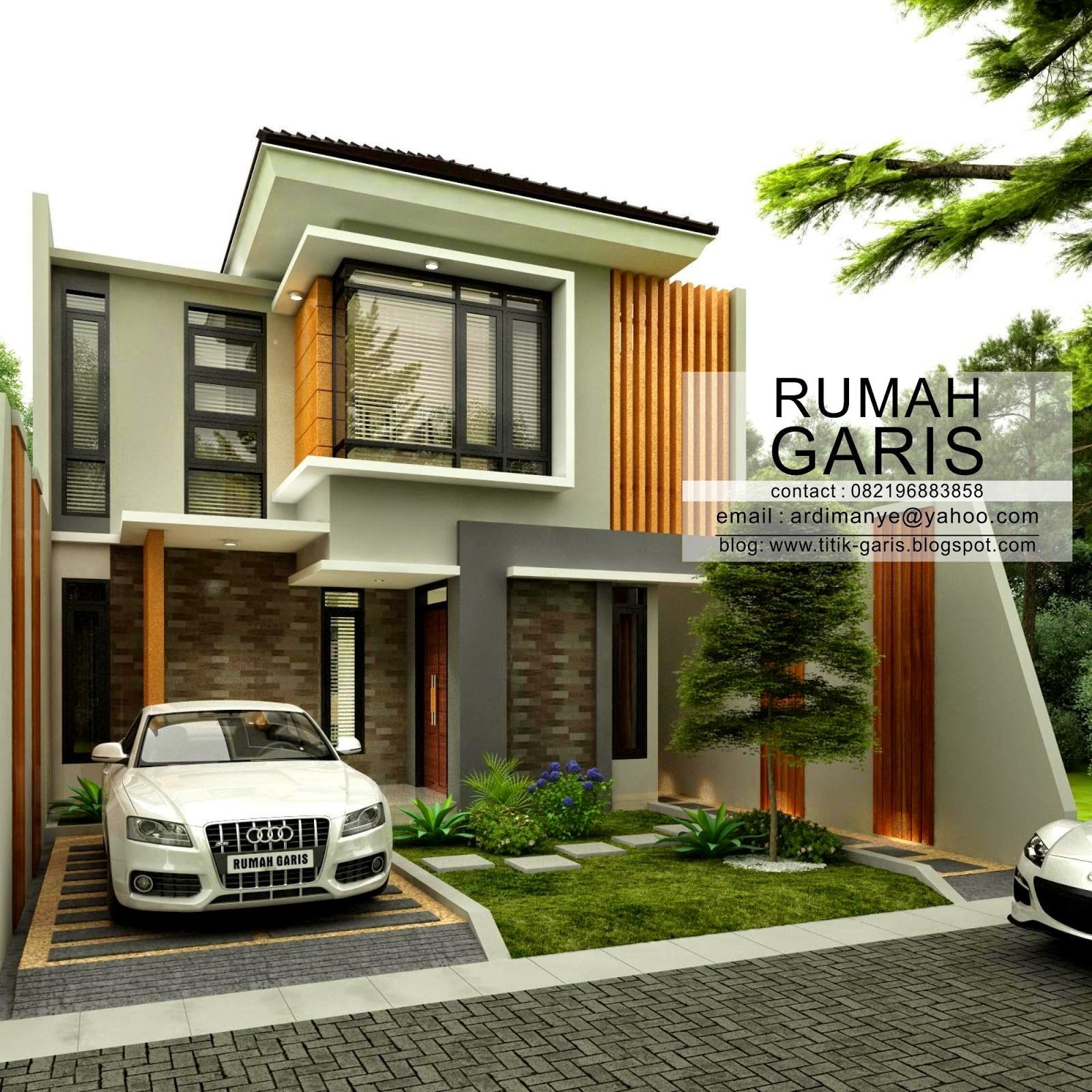 99 Contoh Gambar Desain Rumah Minimalis Tampak Depan Dan Samping 1