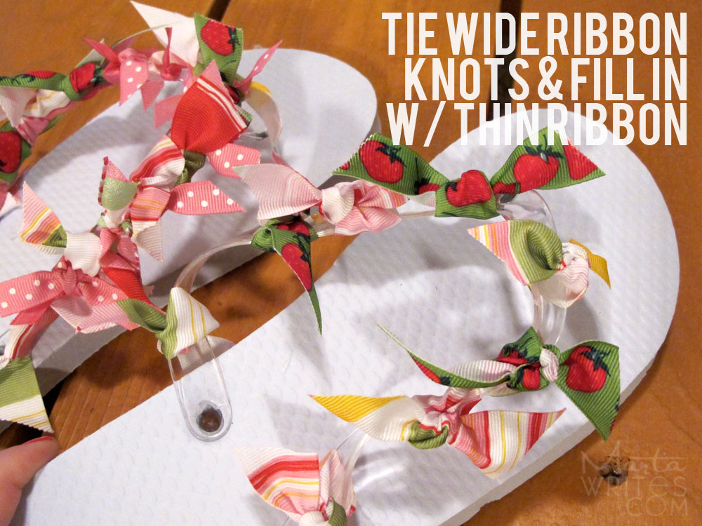 marta writes: ribbon flip flop fever  kids craft