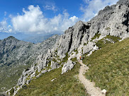 The trail to the peak of Monte Alben