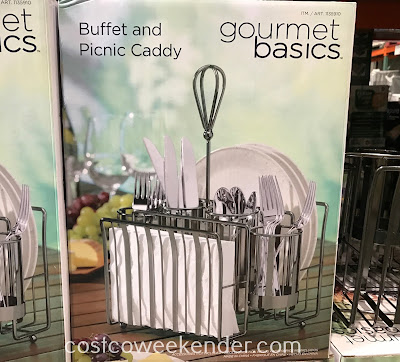 Don't forget the Gourmet Basics by Mikasa Buffet and Picnic Caddy when dining al fresco