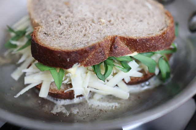 Sandwich in a pan