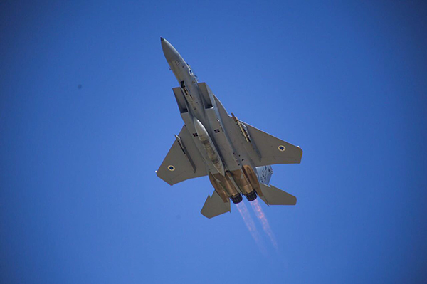 FIRST FLIGHT OF RECONSTRUCTED ISRAELI F15