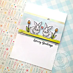 Sunny Studio Stamps: Spring Greetings Breakfast Puns Fancy Frames Rectangle Dies Loopy Letters Dies Cards by Franci Vignoli and Mona Toth