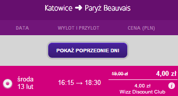 Katowice Paryż lot