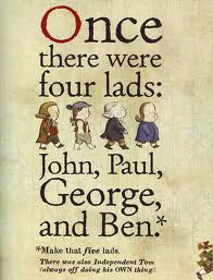 John, Paul, George & Ben by Lane Smith is a fun historical fiction picture book the entire family can enjoy.  The story is original and fun while the pictures fit the style perfectly.  It is a well designed book by Smith's wife.  Teachers can find many reasons to use this book in lessons as well.  Alohamora Open a Book http://www.alohamoraopenabook.blogspot.com/