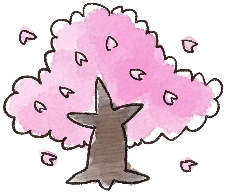 桜の木のイラスト ゆるかわいい無料イラスト素材集 桜の木のイラスト ゆるかわいい無料イラスト素材集