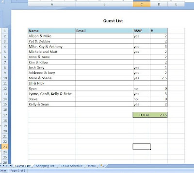 Wedding Guest List Excel You can also search through excels templates 
