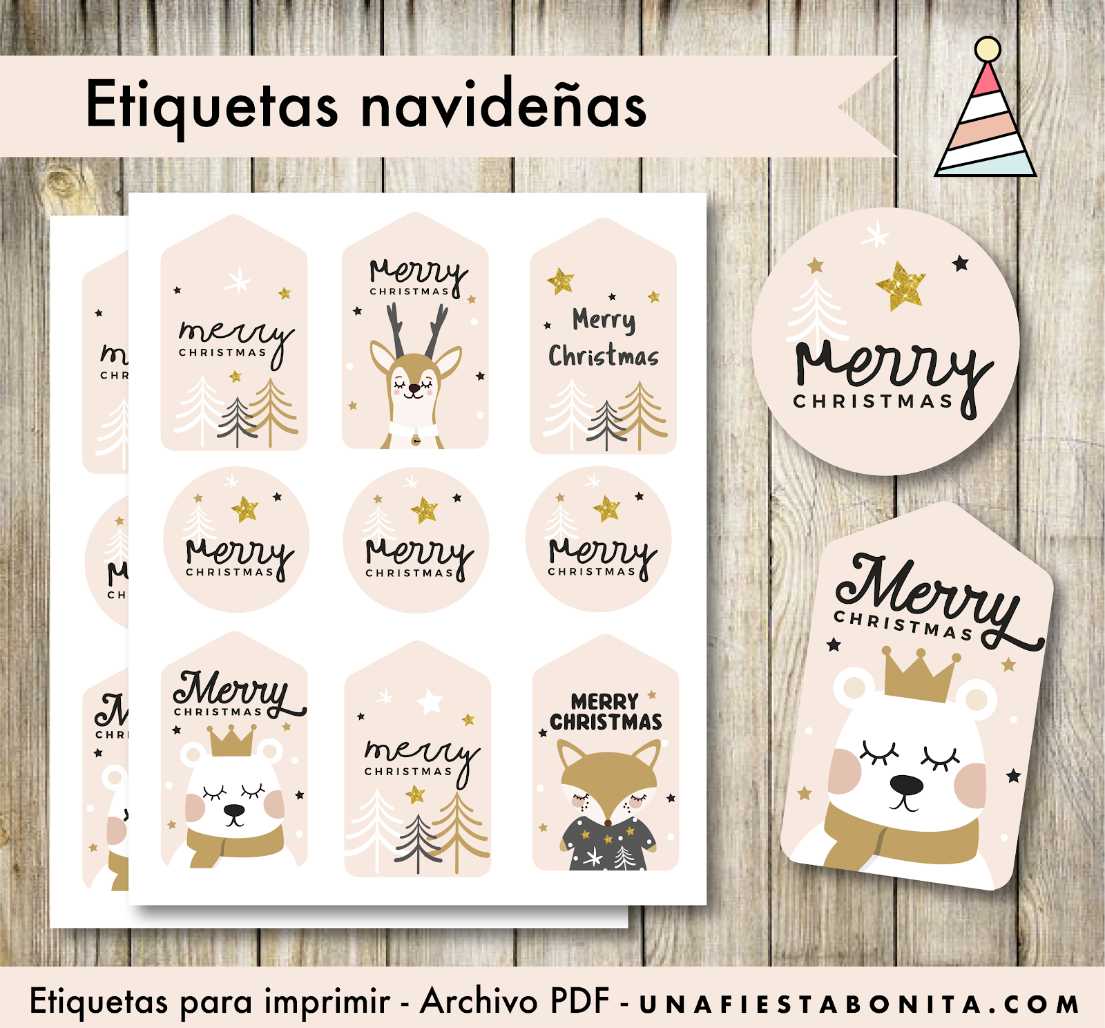 Descargar etiquetas navideñas