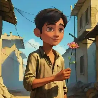 Scene showing moral lesson from The Poor Boy and the Rich Girl's Unfinished Love Urdu story