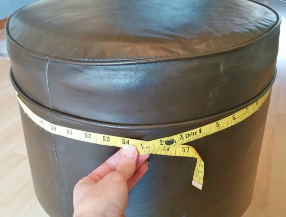 DIY Pottery Barn Fur Footstool Dupe