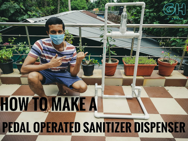 Foot Operated Hand Sanitizer Dispenser using PVC Pipe and Fittings